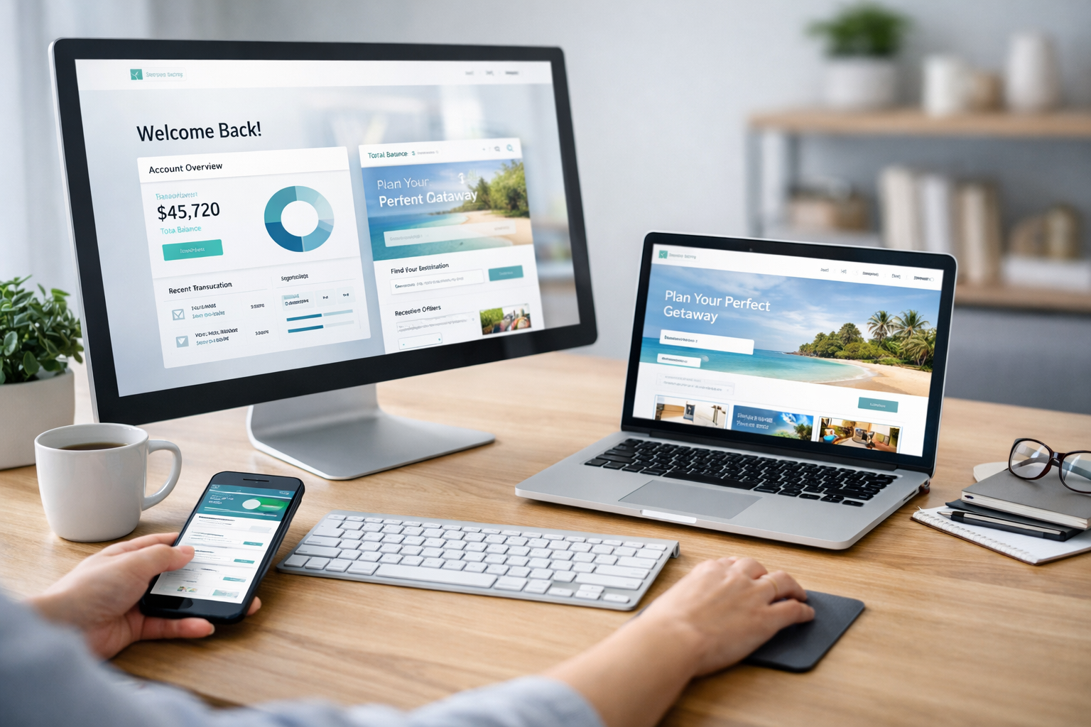 Workspace with devices